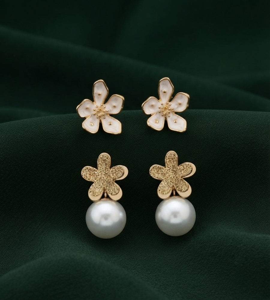 Pack Of 2 Multi-Design Earrings Combo For Women