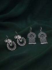 Pack Of 2 Multi-Design Earrings Combo For Women