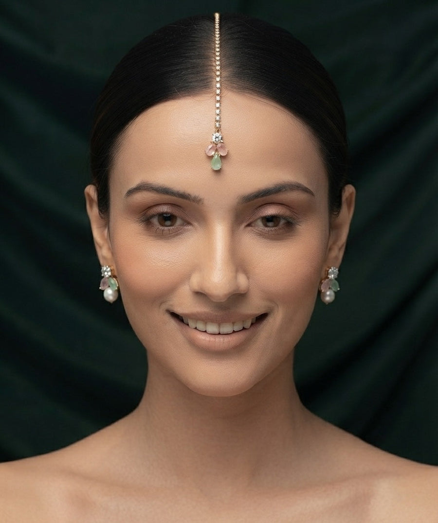 Mang Tikka & Earrings Combo Set For Women
