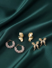 Set Of 3 Multi-Design Earrings Combo Pack For Women