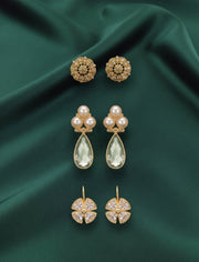 Set Of 3 Multi-Design Earrings Combo Pack For Women