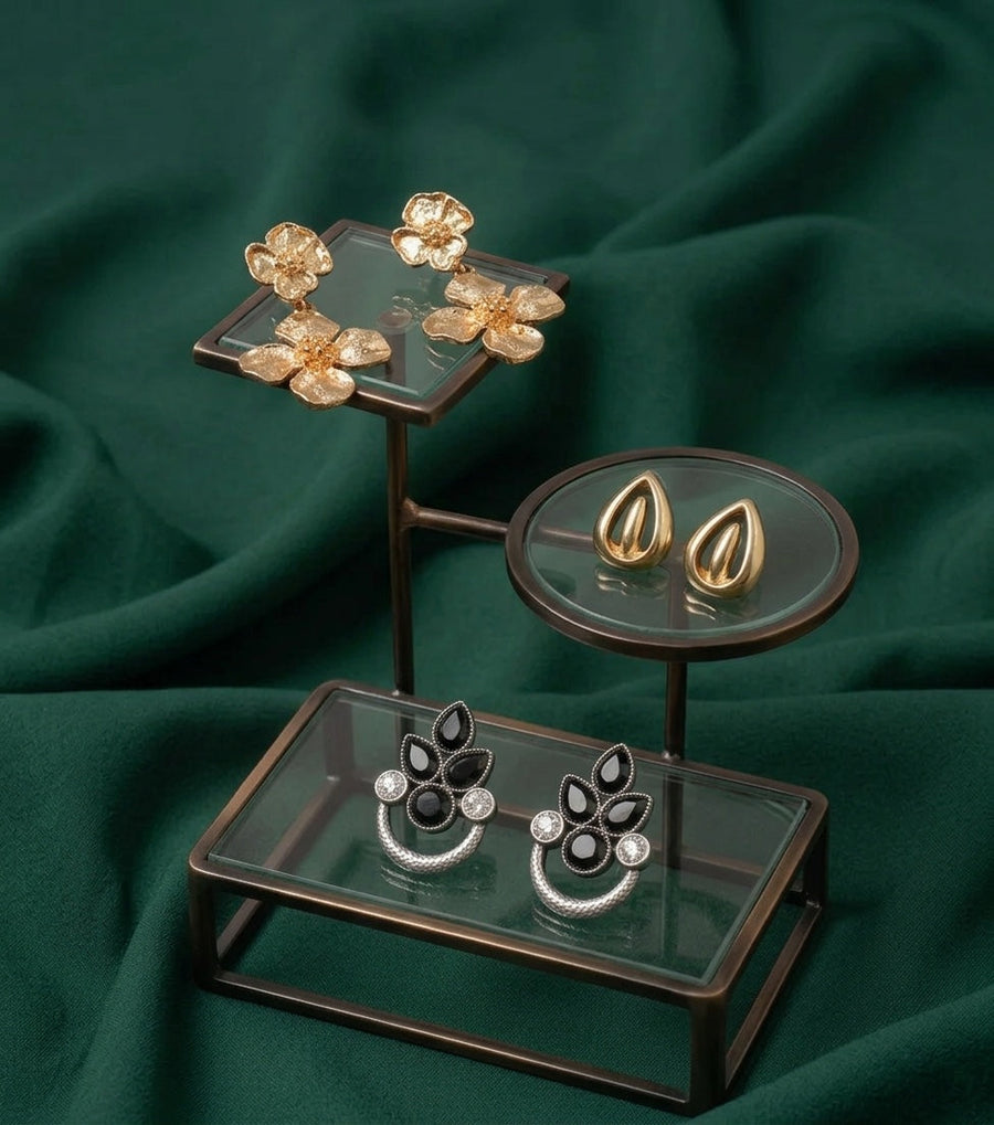 Set Of 3 Multi-Design Earrings Combo Pack For Women
