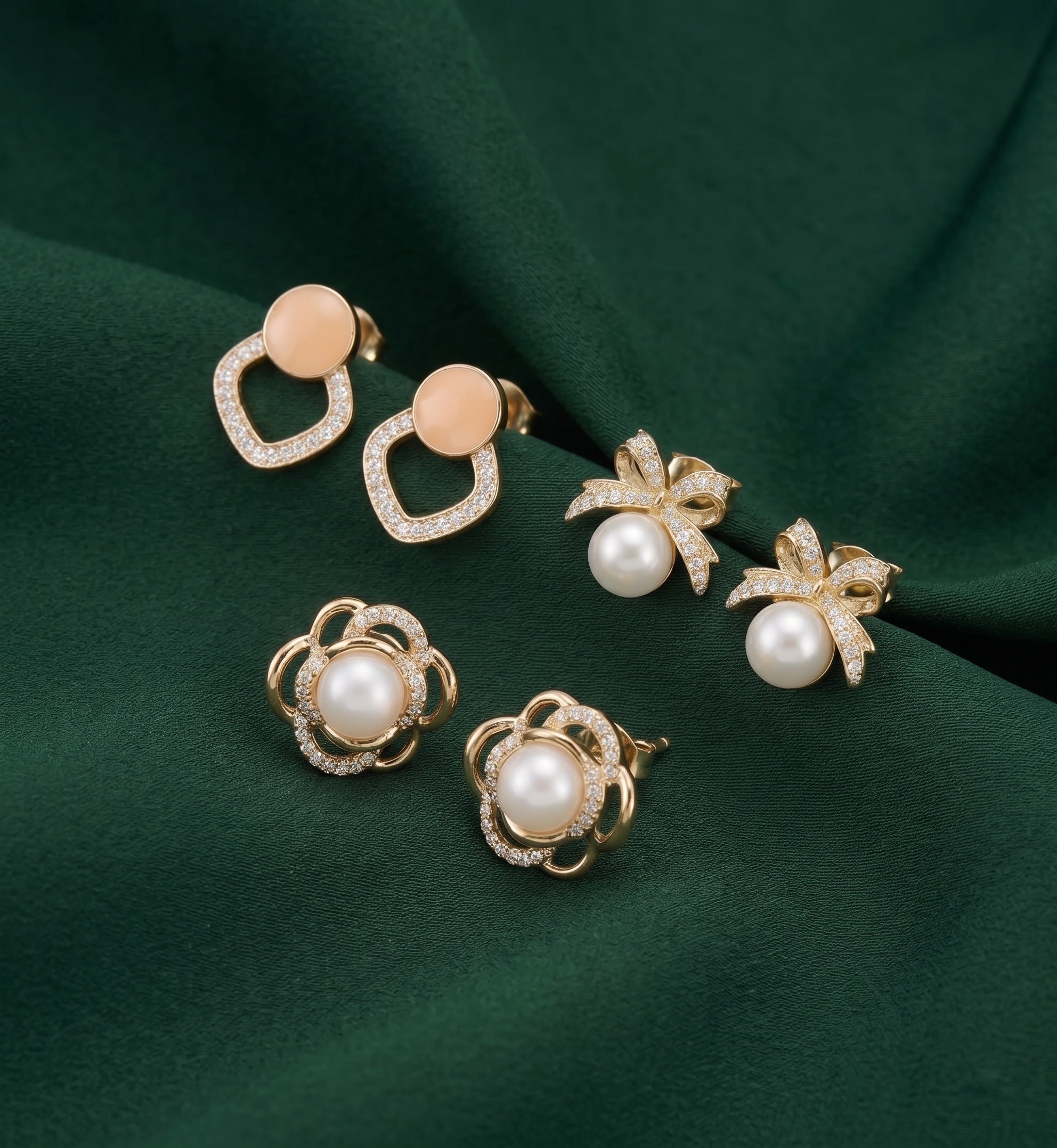 Set Of 3 Multi-Design Earrings Combo Pack For Women