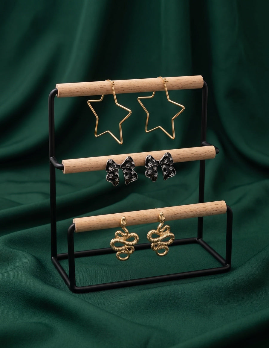 Set Of 3 Multi-Design Earrings Combo Pack For Women