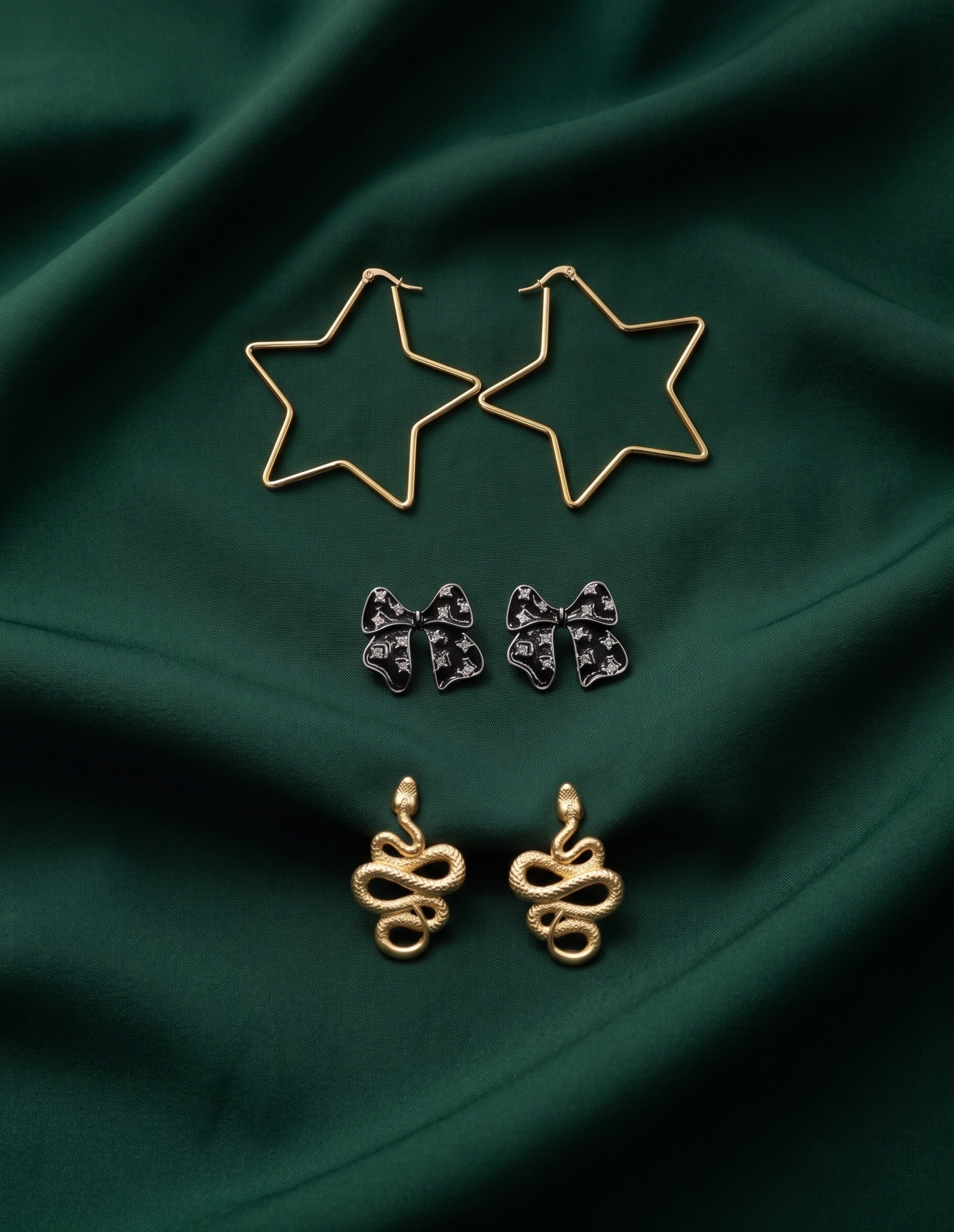 Set Of 3 Multi-Design Earrings Combo Pack For Women