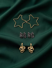 Set Of 3 Multi-Design Earrings Combo Pack For Women