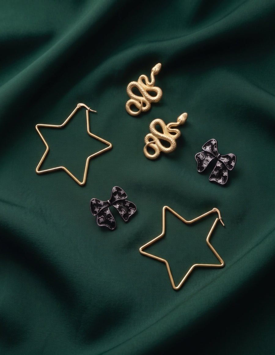 Set Of 3 Multi-Design Earrings Combo Pack For Women
