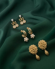 Set Of 3 Multi-Design Earrings Combo Pack For Women
