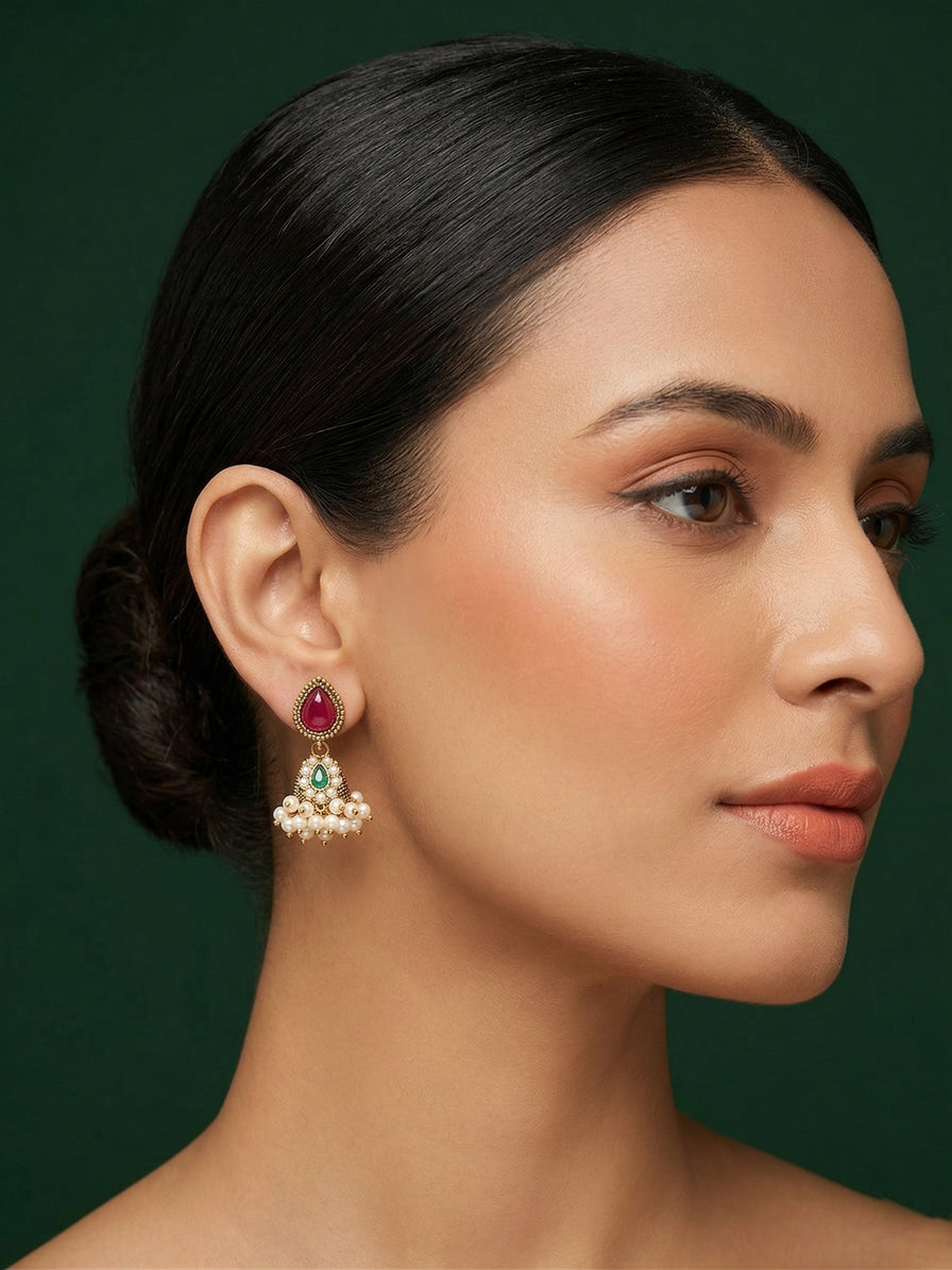 Set Of 3 Multi-Design Earrings Combo Pack For Women