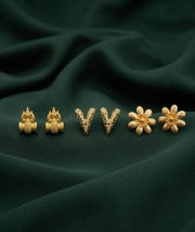Set Of 3 Multi-Design Earrings Combo Pack For Women