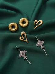 Set Of 3 Multi-Design Earrings Combo Pack For Women