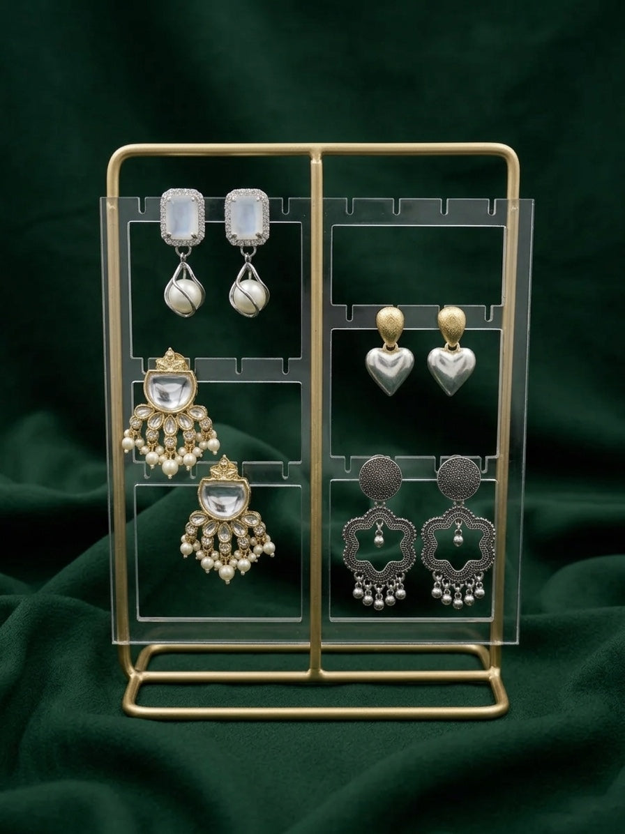 Set Of 4 Multi-Design Earrings Combo Pack For Women