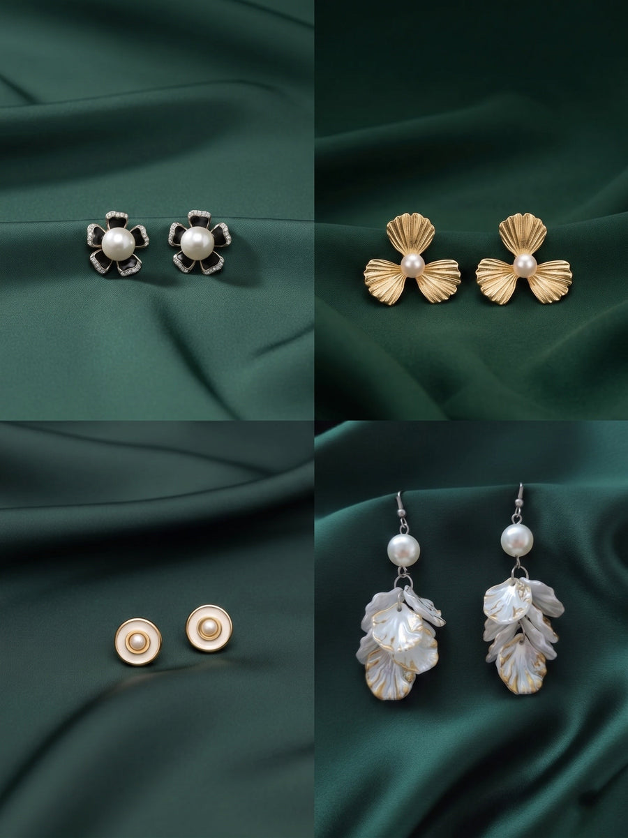 Set Of 4 Multi-Design Earrings Combo Pack For Women
