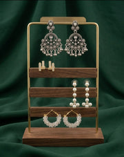 Set Of 4 Multi-Design Earrings Combo Pack For Women
