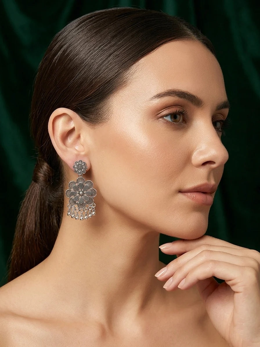 Set Of 4 Multi-Design Earrings Combo Pack For Women