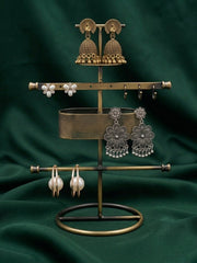 Set Of 4 Multi-Design Earrings Combo Pack For Women