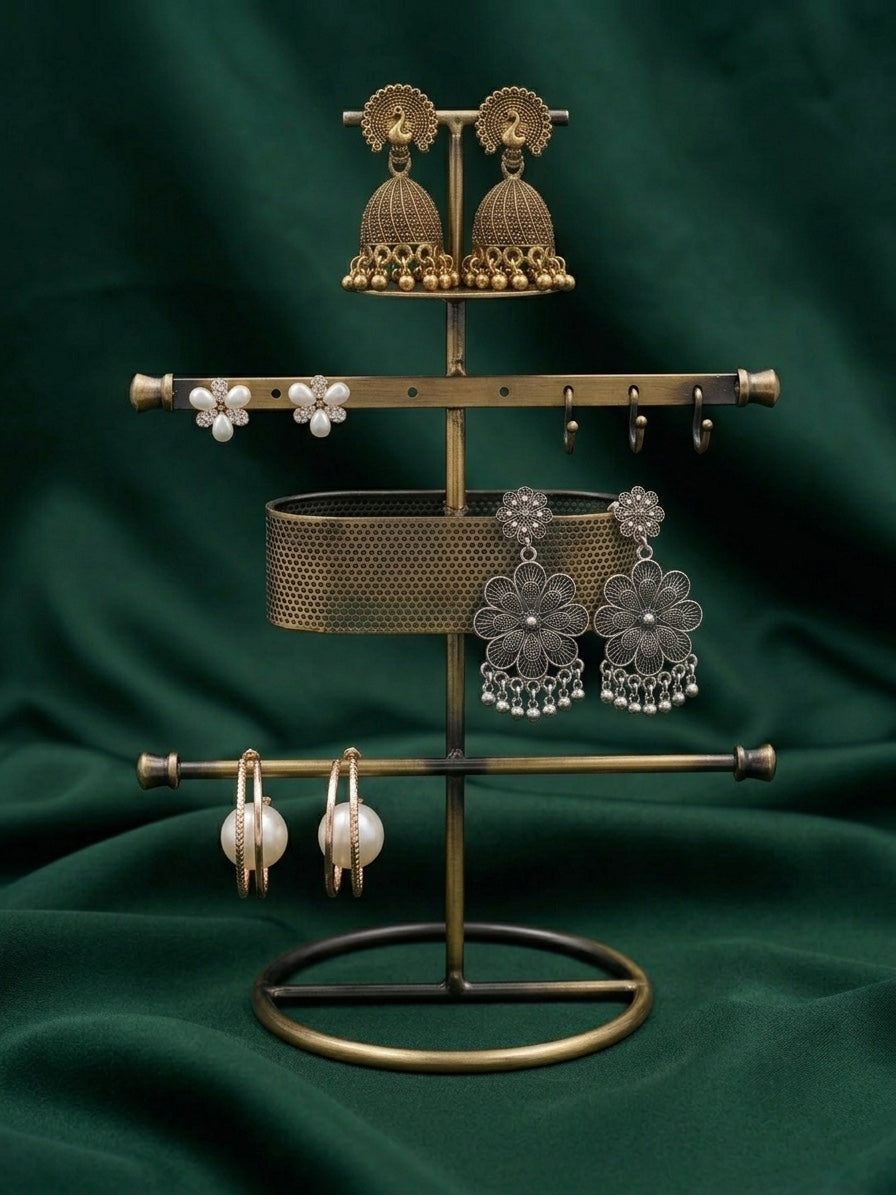 Set Of 4 Multi-Design Earrings Combo Pack For Women