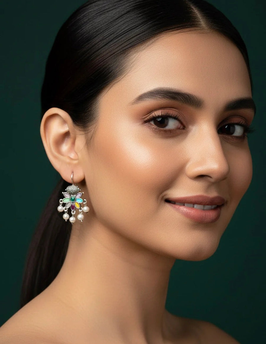 Set Of 4 Multi-Design Earrings Combo Pack For Women