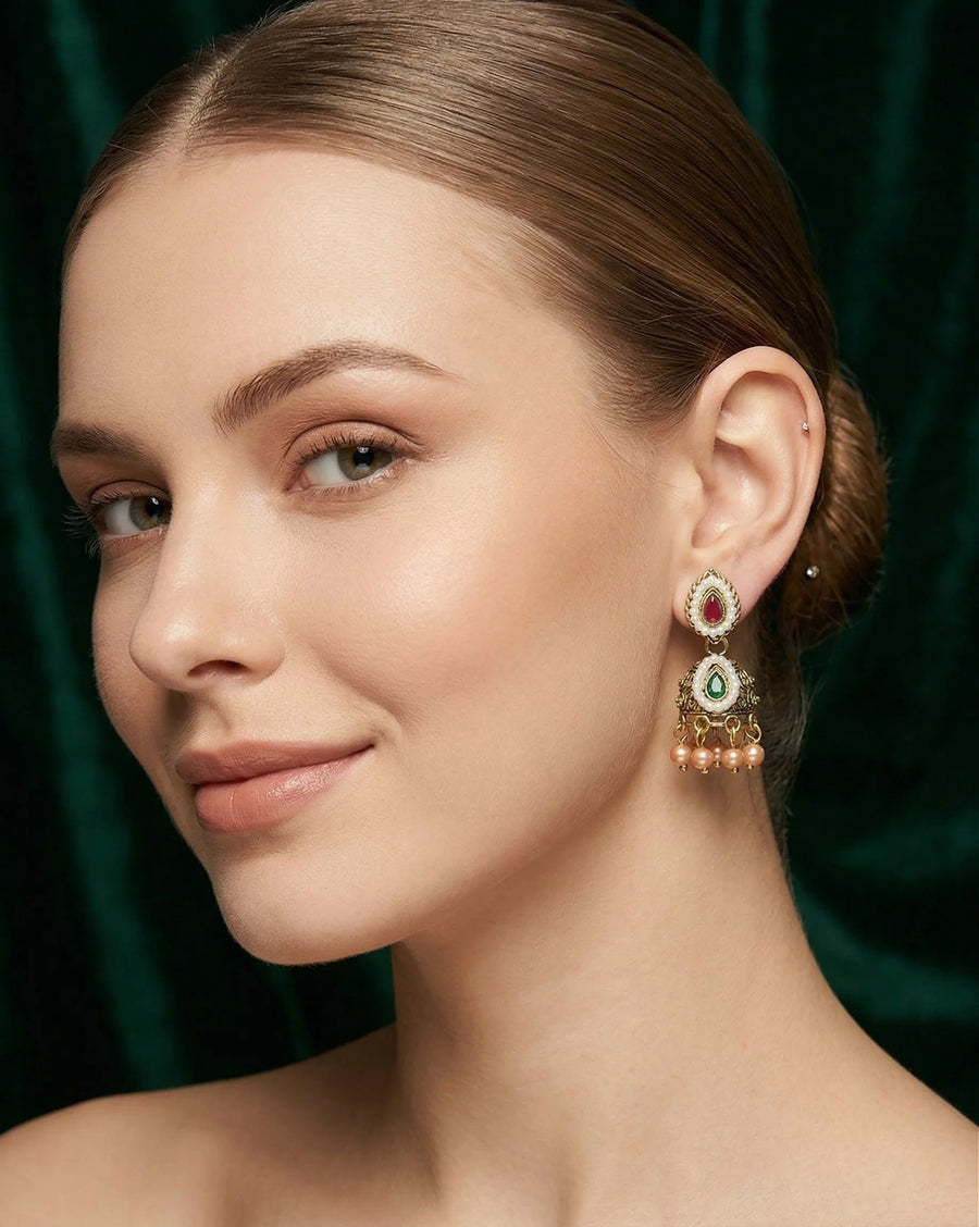 Set Of 4 Multi-Design Earrings Combo Pack For Women