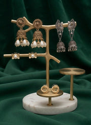 Set Of 4 Multi-Design Earrings Combo Pack For Women