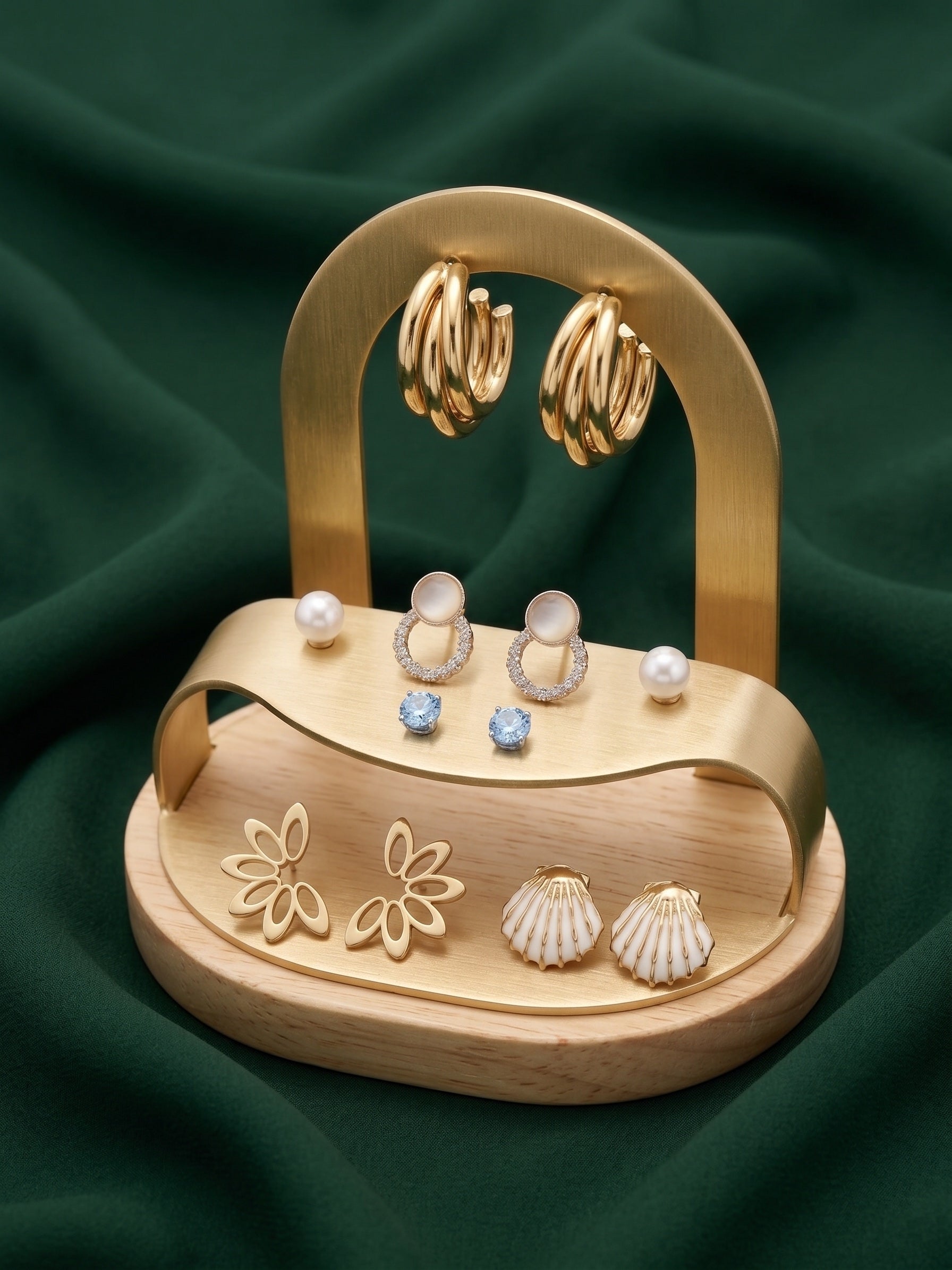 Set Of 4 Multi-Design Earrings Combo Pack For Women