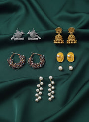 Set Of 5 Trendy Designs Combo Of Earrings