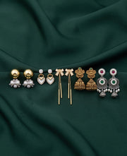 Set Of 5 Trendy Designs Combo Of Earrings