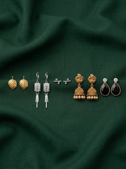 Set Of 5 Trendy Designs Combo Of Earrings