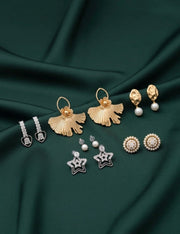 Set Of 5 Trendy Designs Combo Of Earrings