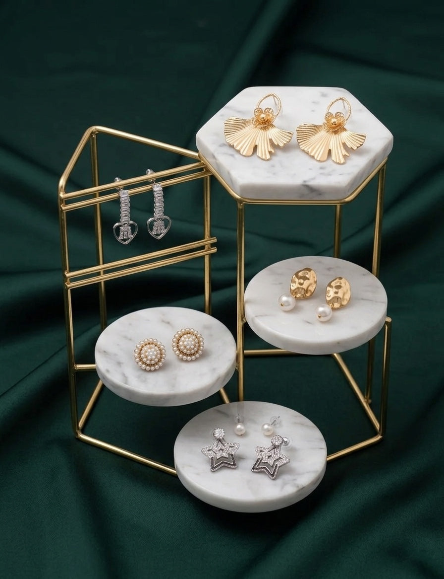 Set Of 5 Trendy Designs Combo Of Earrings