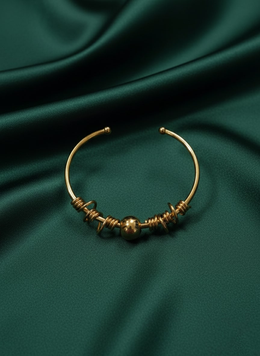 Golden Studded Slip-On Bracelet