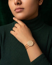 Conteporery Circular Design Slip-on Bracelet