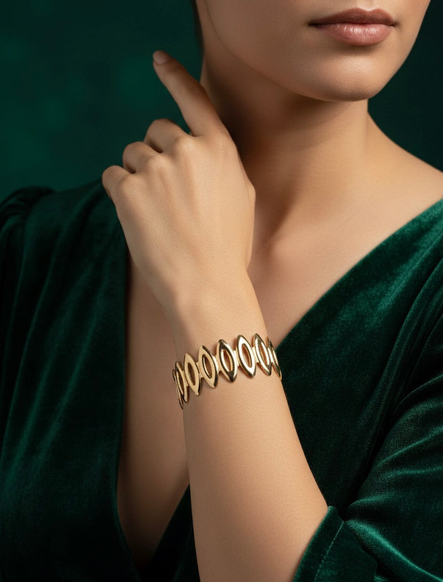 Premium Gold-Plated Slip-On Bracelet