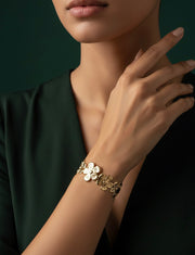 Beautiful Flower Slip-On Bracelet