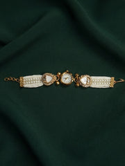 Gold Plated Fancy Diamod Watch Bracelet