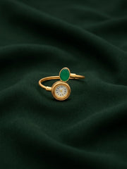 Gold Plated Trendy Watch Cuff Bracelet