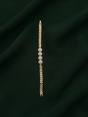 Gold Plated Fancy Beaded Trendy Link Bracelet