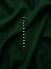 Gold Plated Fancy Beaded Trendy Link Bracelet