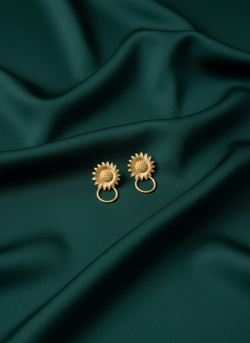 Beautiful Golden Classic Drop Earrings