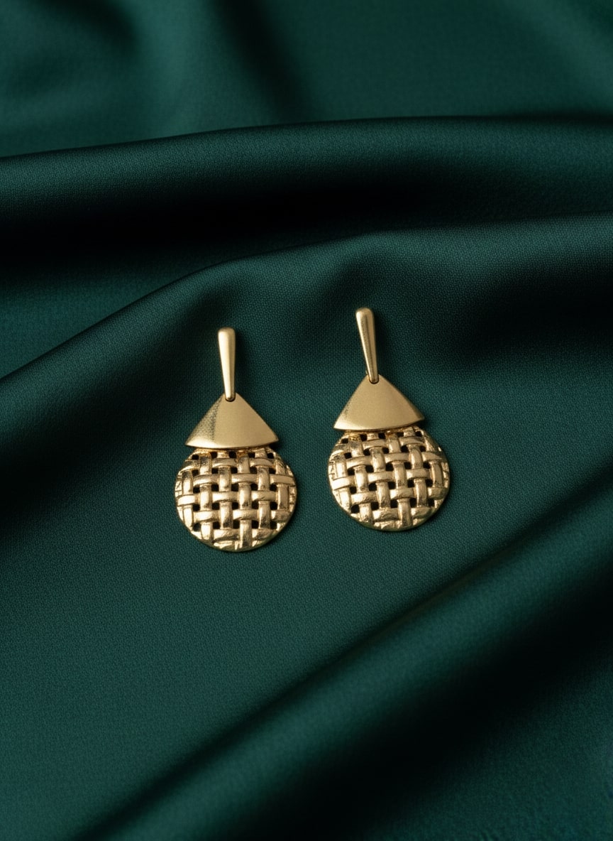 Golden Elegant Korean Earrings