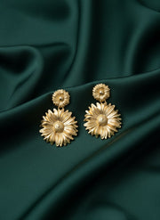 Unique Flower Fancy Drop Earrings