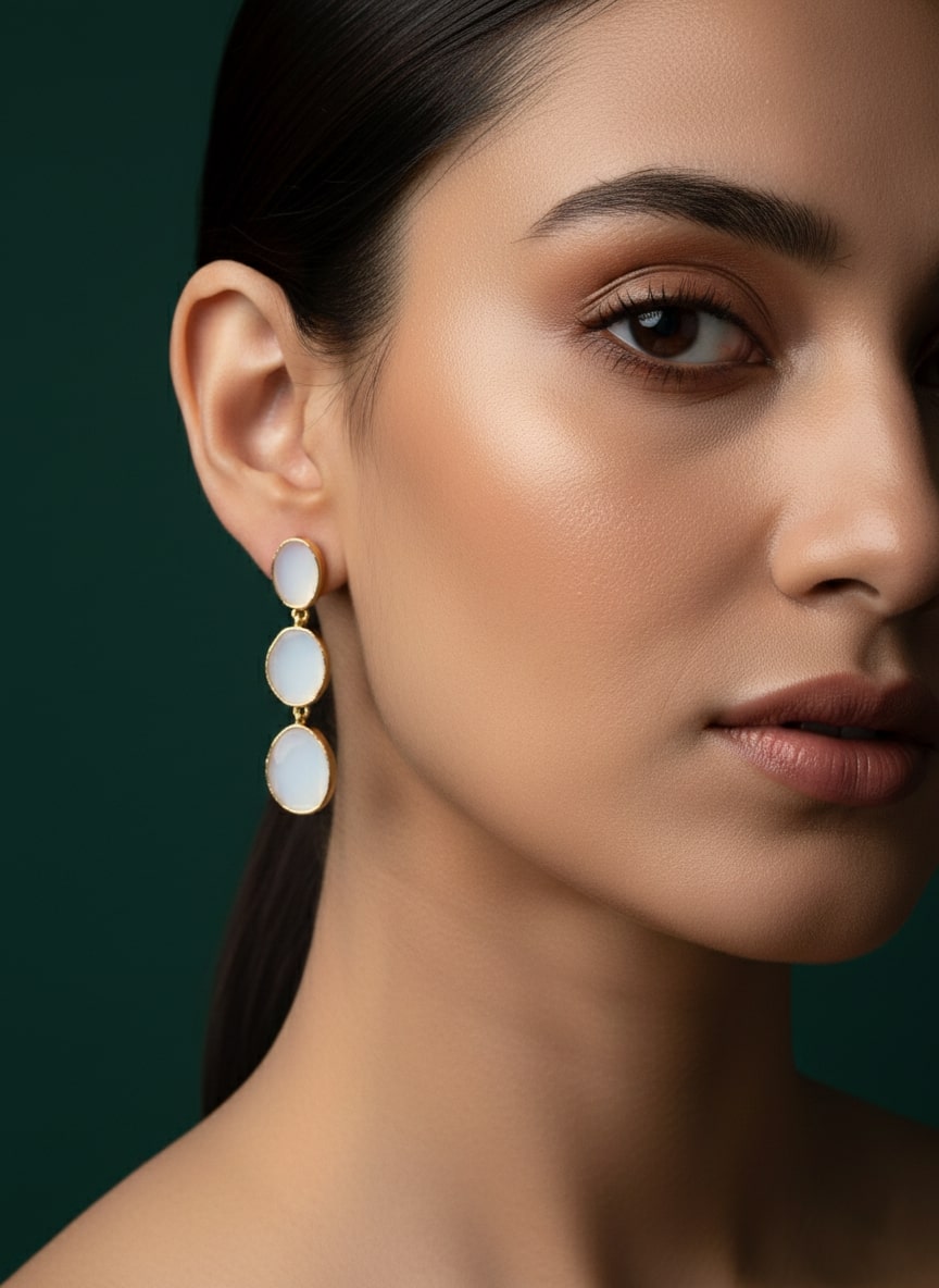 Classic White Earrings
