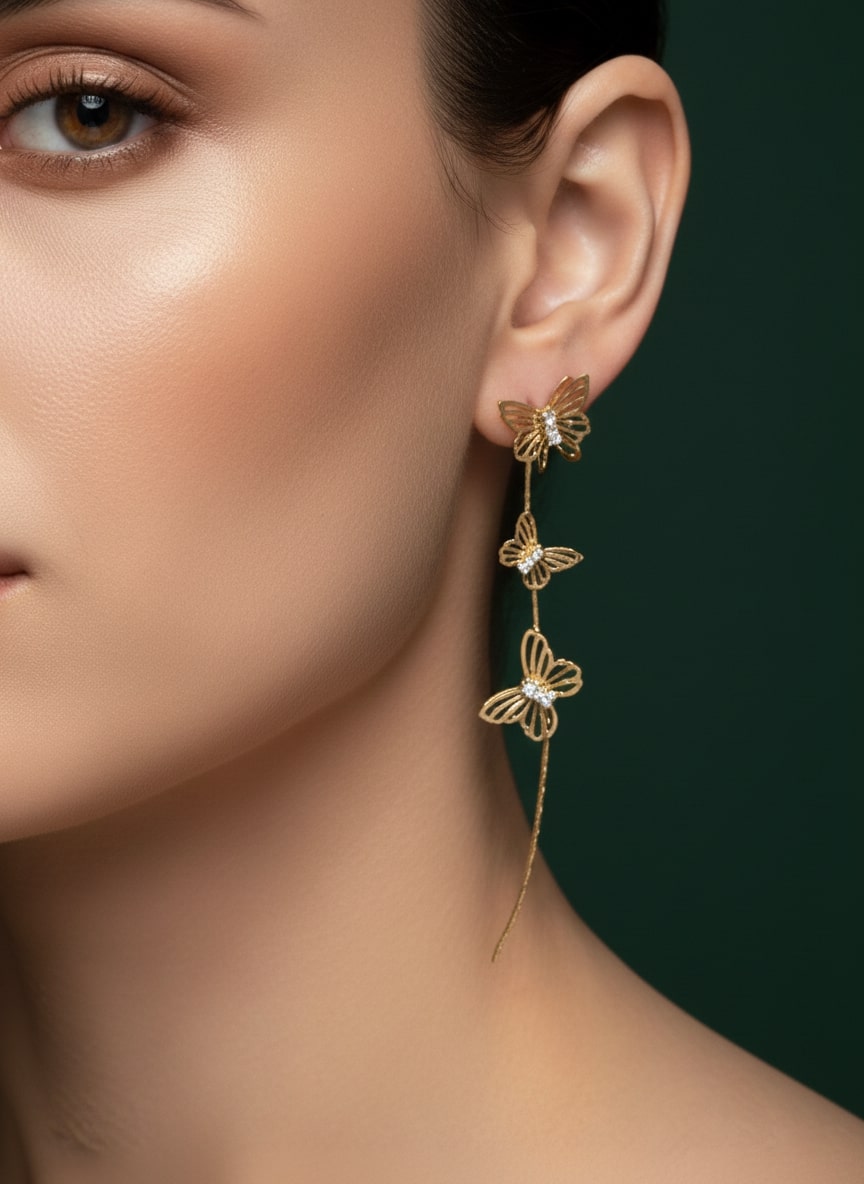 Beautiful Butterfly Threader Earrings