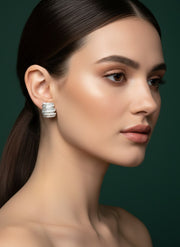 Silver Plated Diamond Studs