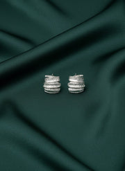Silver Plated Diamond Studs
