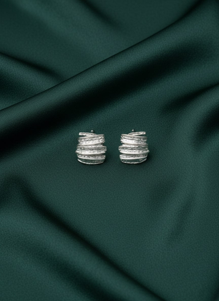 Silver Plated Diamond Studs