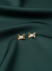 Fancy Bow With Beautiful Pearl Studs