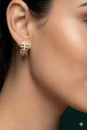 Elegant Artificial Diamond Hoop