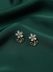 Flower Shaped Clasic Studded Earrings