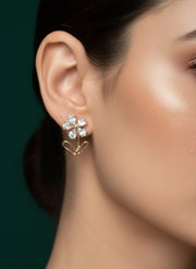 Flower Shaped Clasic Studded Earrings